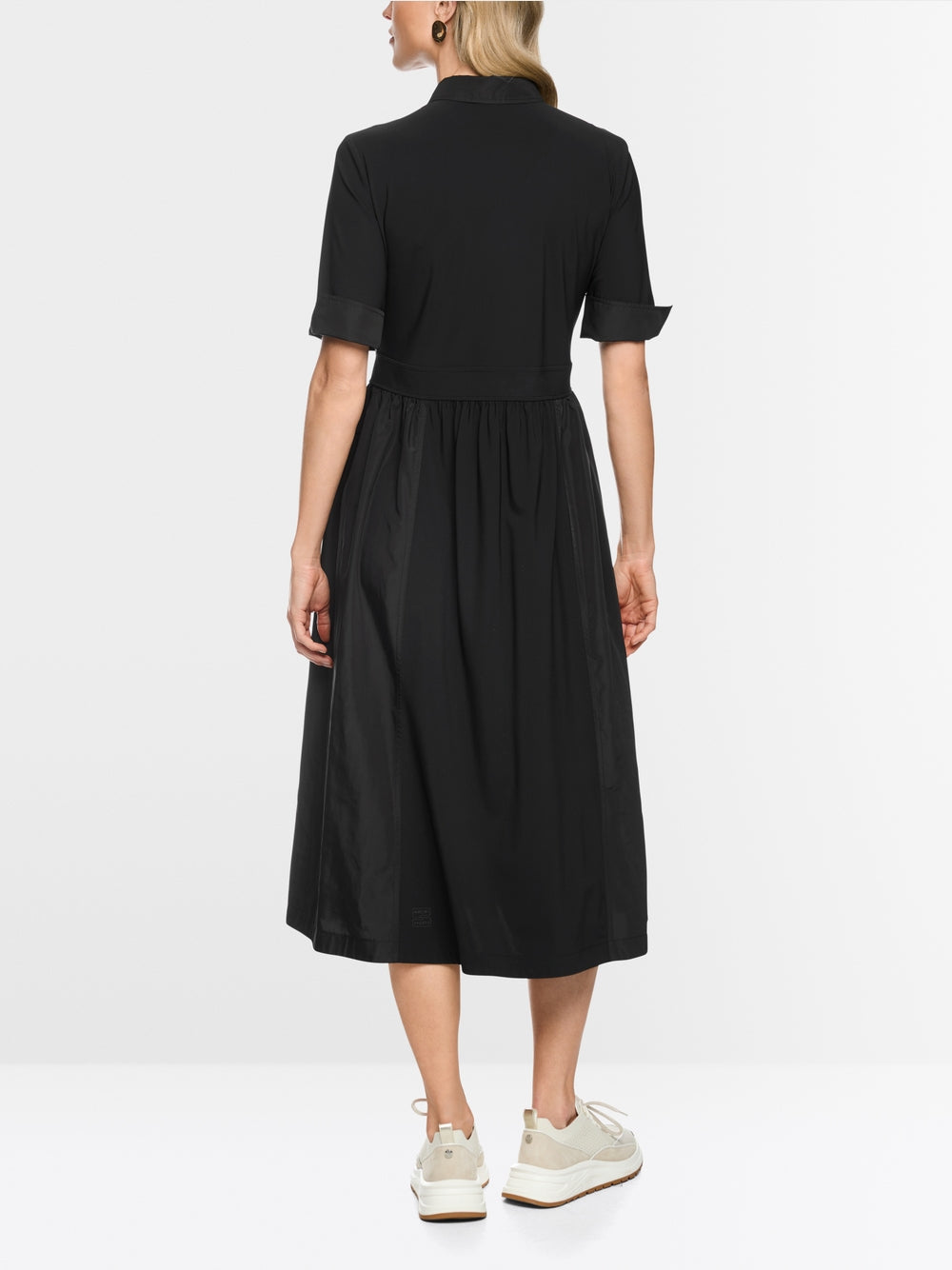 Marc Cain Sports Black Stretch Midi Shirt Dress