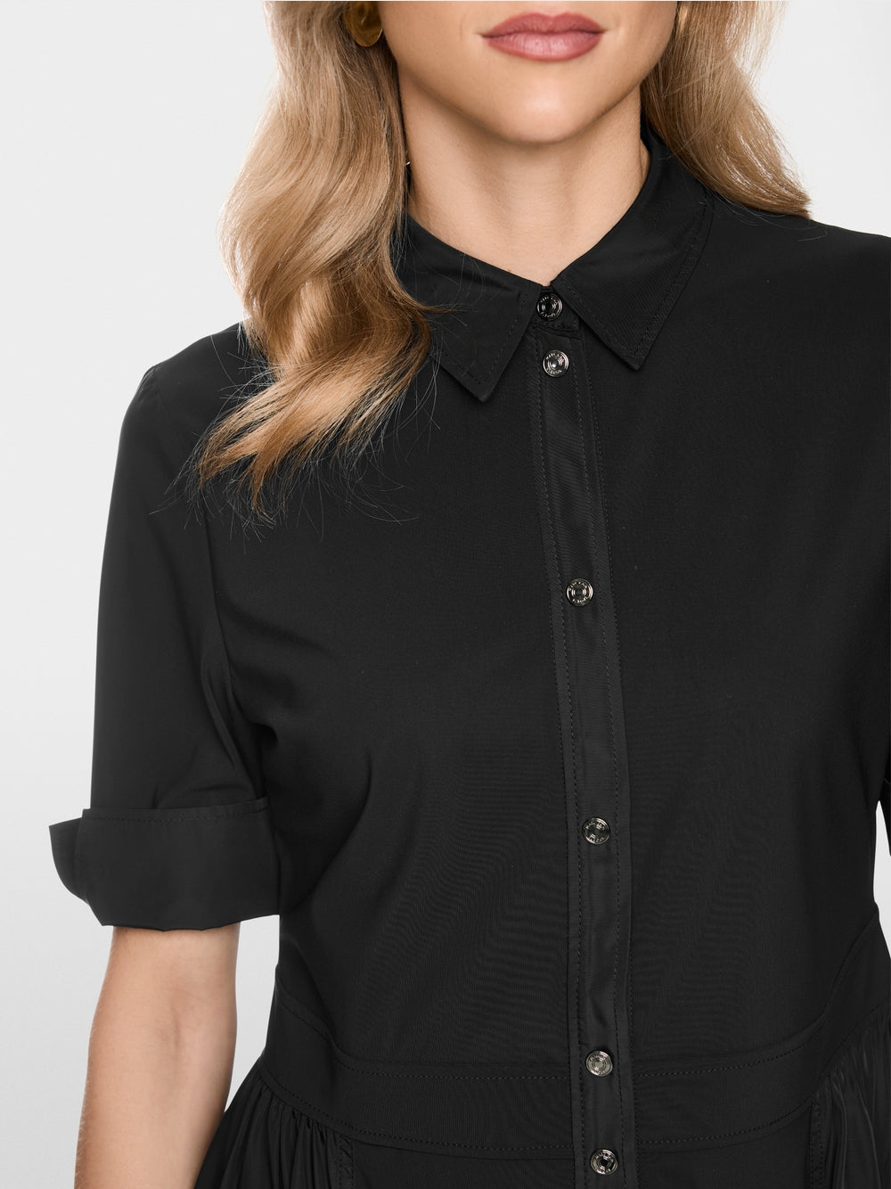 Marc Cain Sports Black Stretch Midi Shirt Dress
