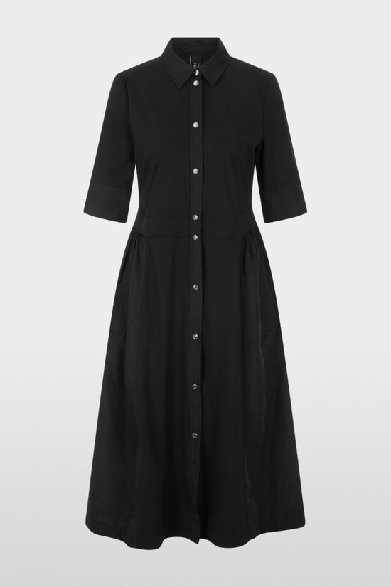 Marc Cain Sports Black Stretch Midi Shirt Dress