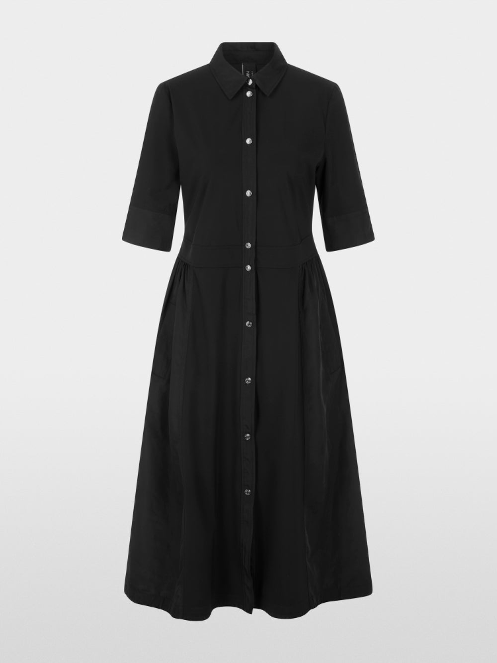 Marc Cain Sports Black Stretch Midi Shirt Dress