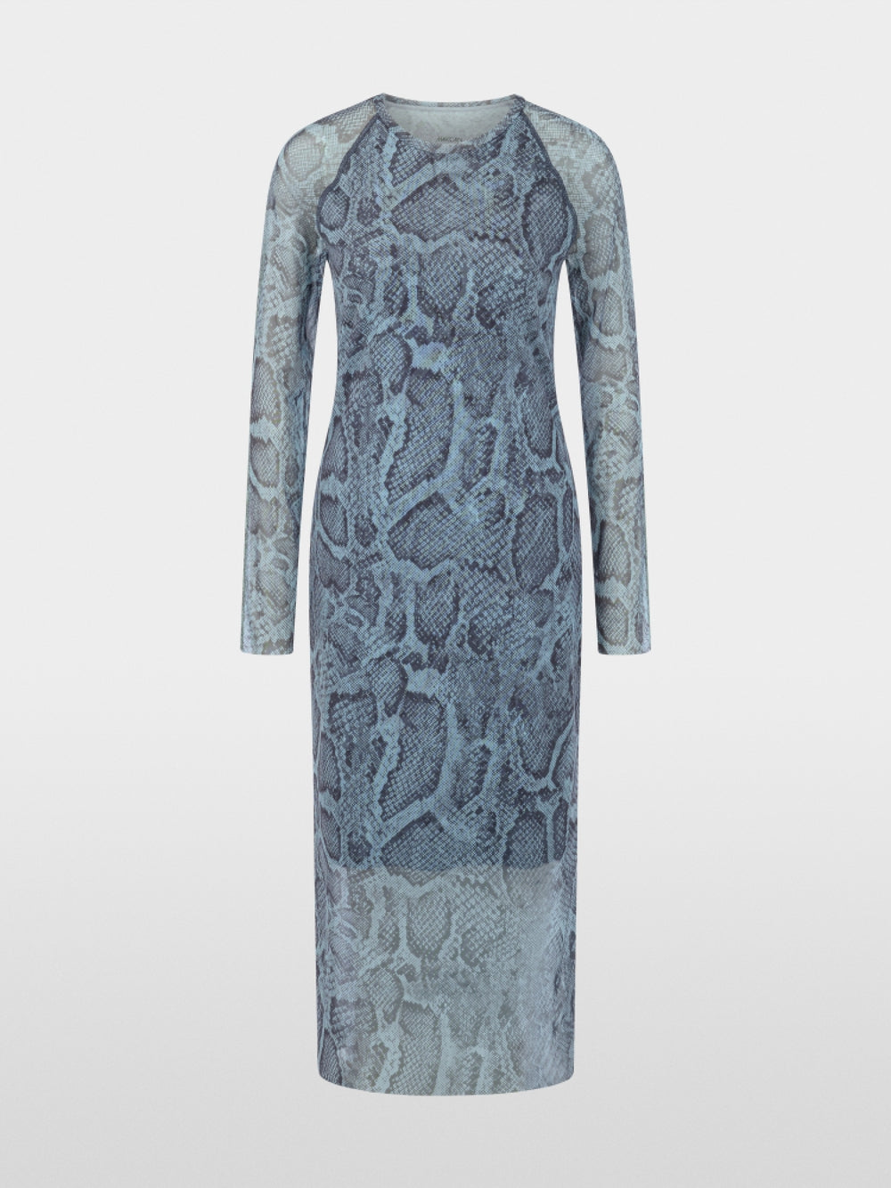 Marc Cain Sports Blue Mist Mesh Dress with Snake Print