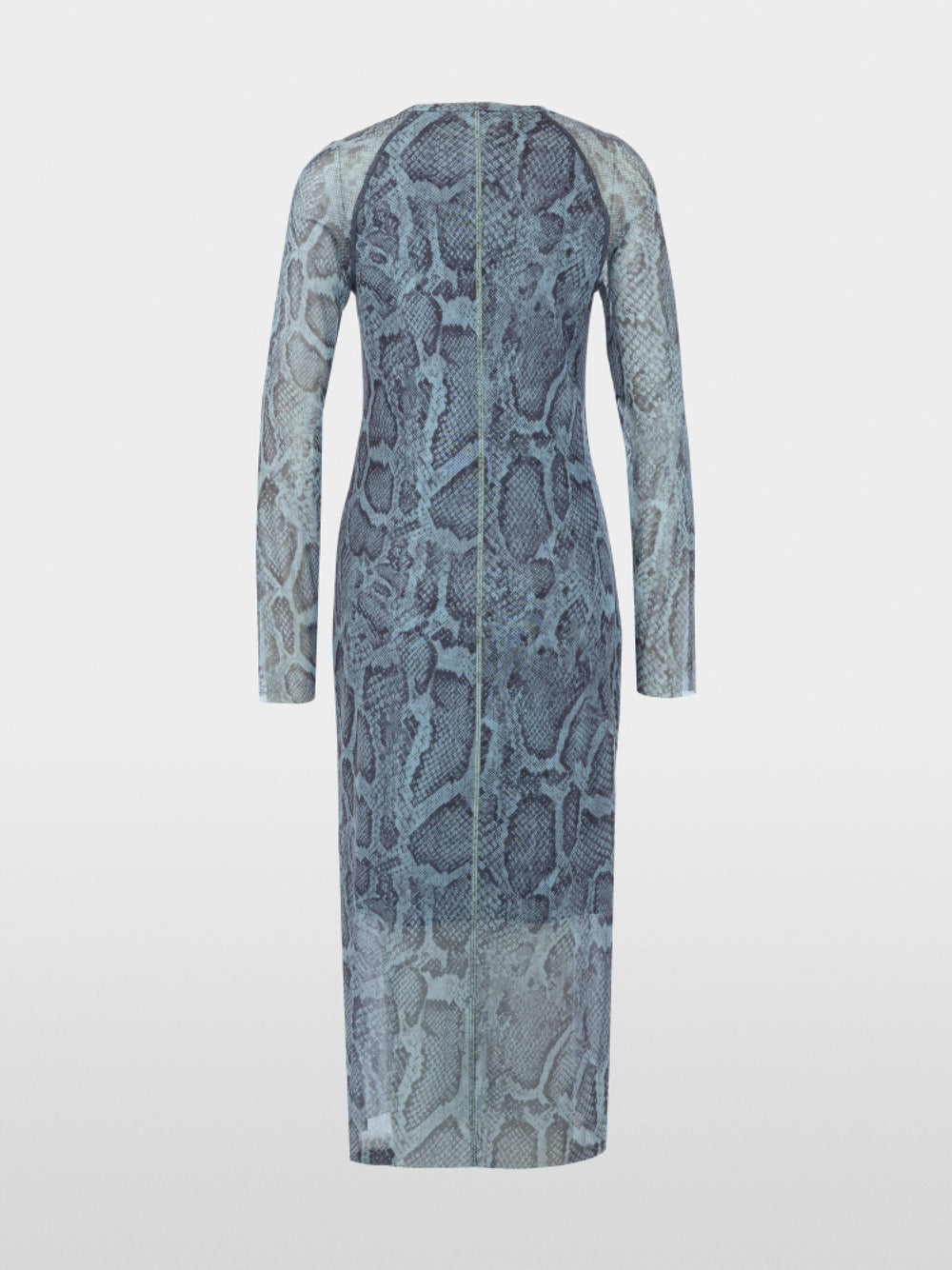 Marc Cain Sports Blue Mist Mesh Dress with Snake Print