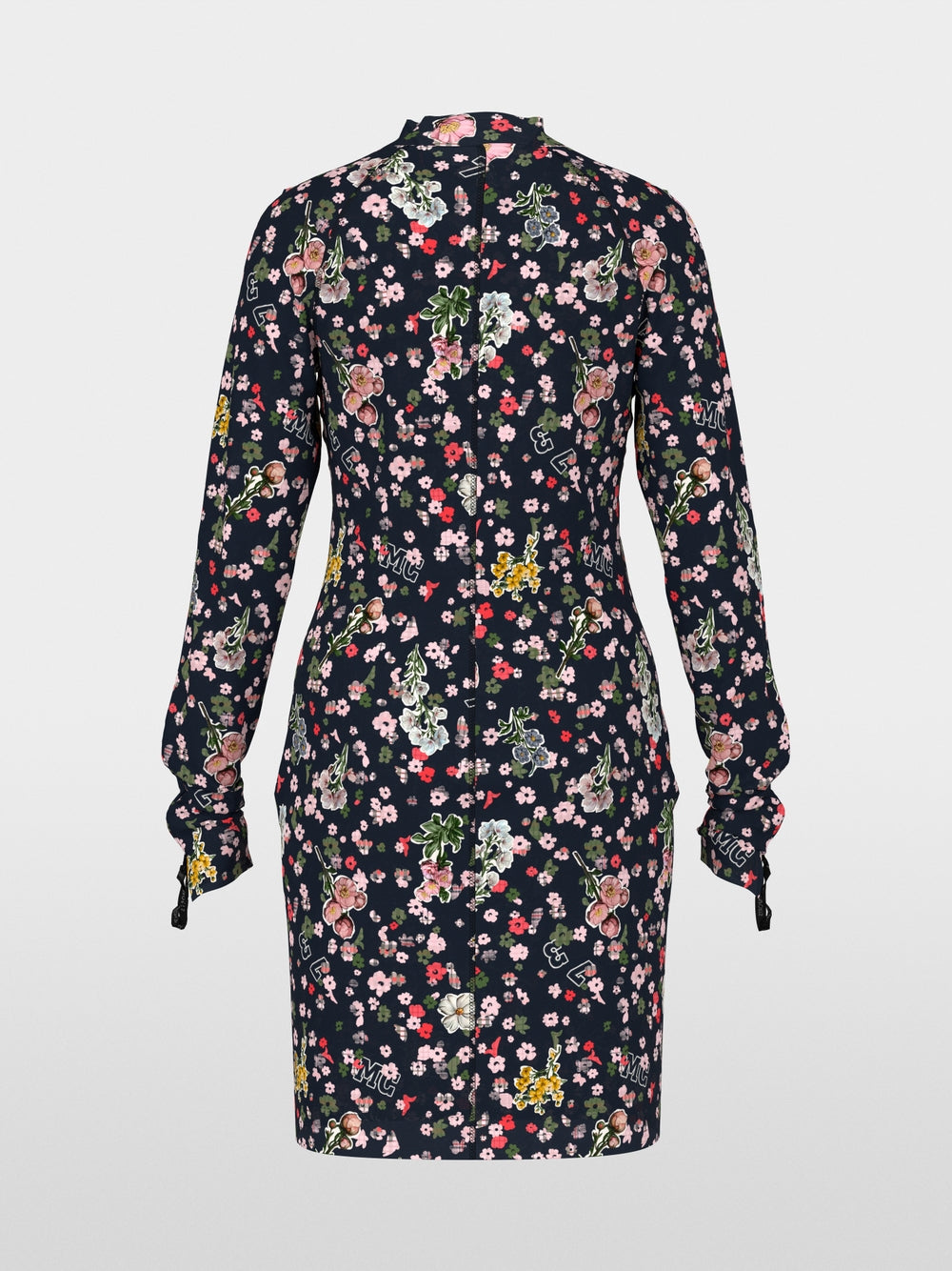 Marc Cain Navy Turtleneck dress with All-Over Print
