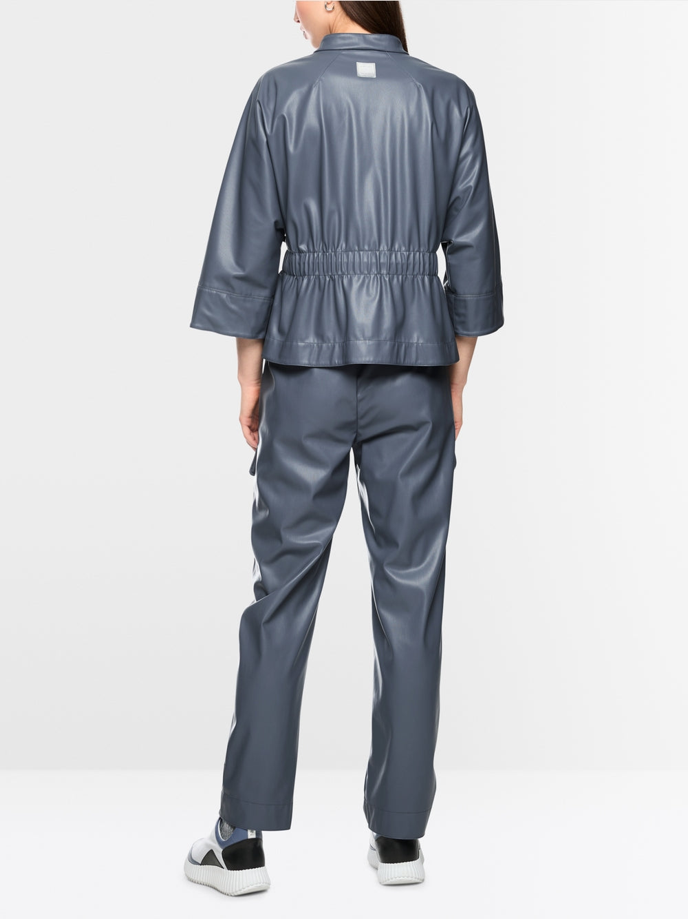 Marc Cain Sports Grey Faux Leather Jacket