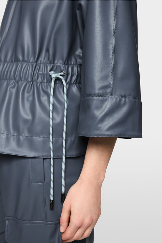 Marc Cain Sports Grey Faux Leather Jacket