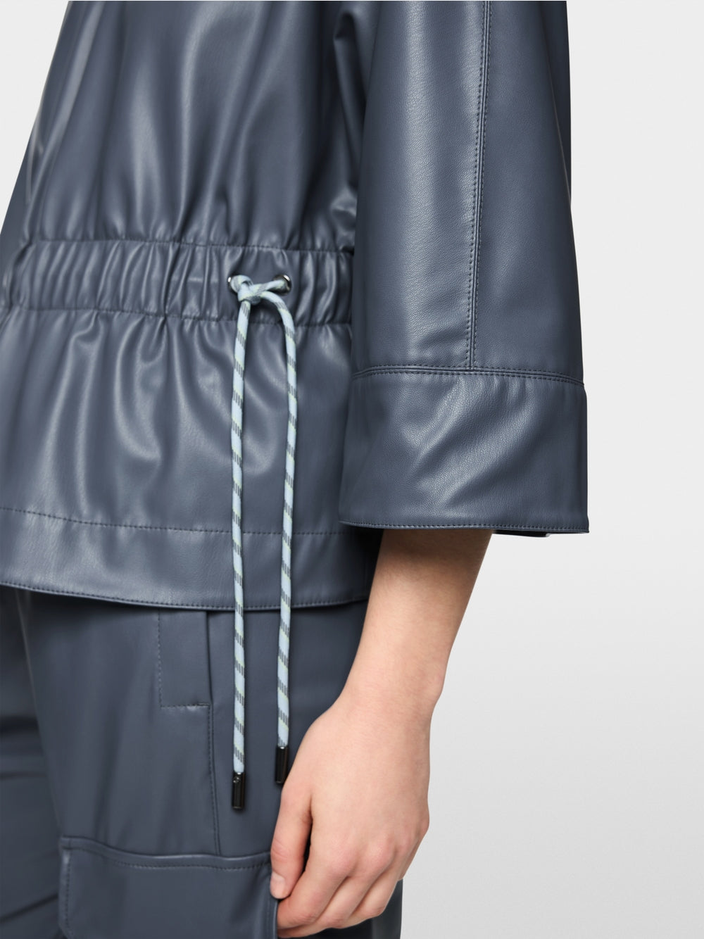 Marc Cain Sports Grey Faux Leather Jacket