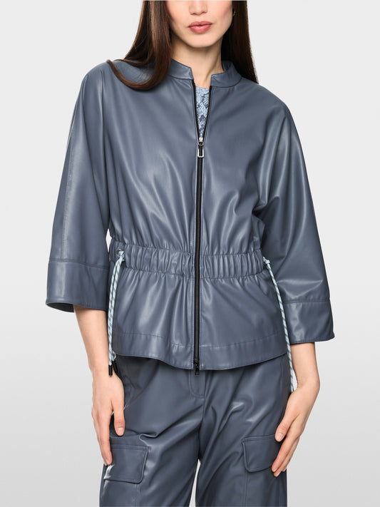 Marc Cain Sports Grey Faux Leather Jacket