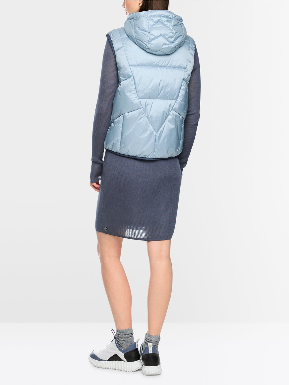 Marc Cain Sports Blue Hooded Quilted Gilet