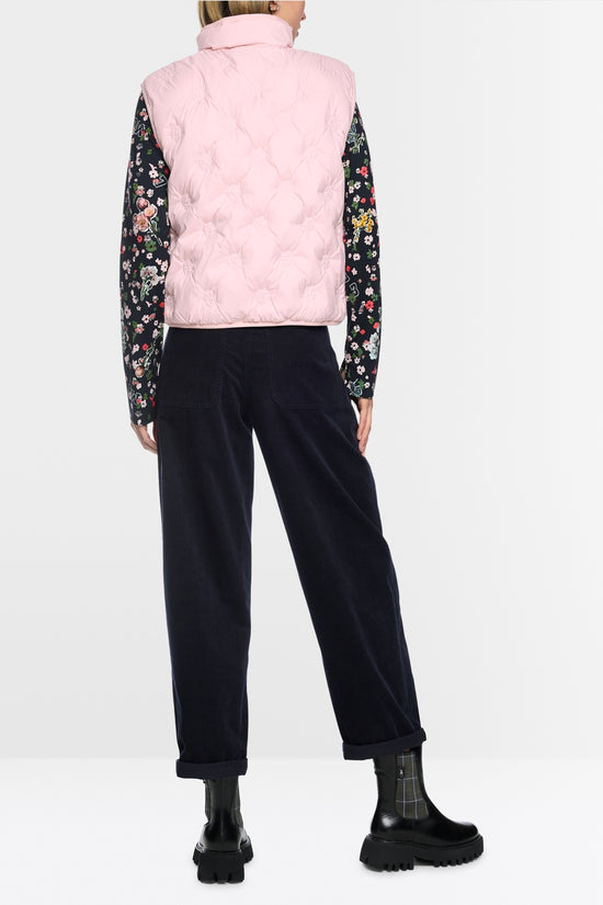 Marc Cain Sport Pink Reversible Teddy Gilet with Quilting