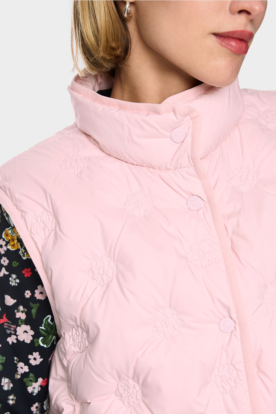 Marc Cain Sport Pink Reversible Teddy Gilet with Quilting