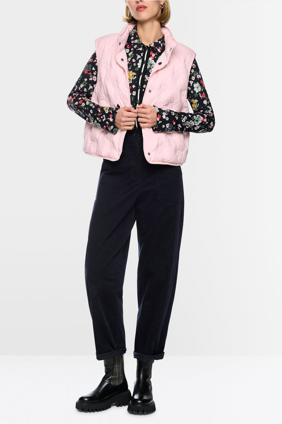 Marc Cain Navy RUMA O-Shape Relaxed Fit Cord Trousers