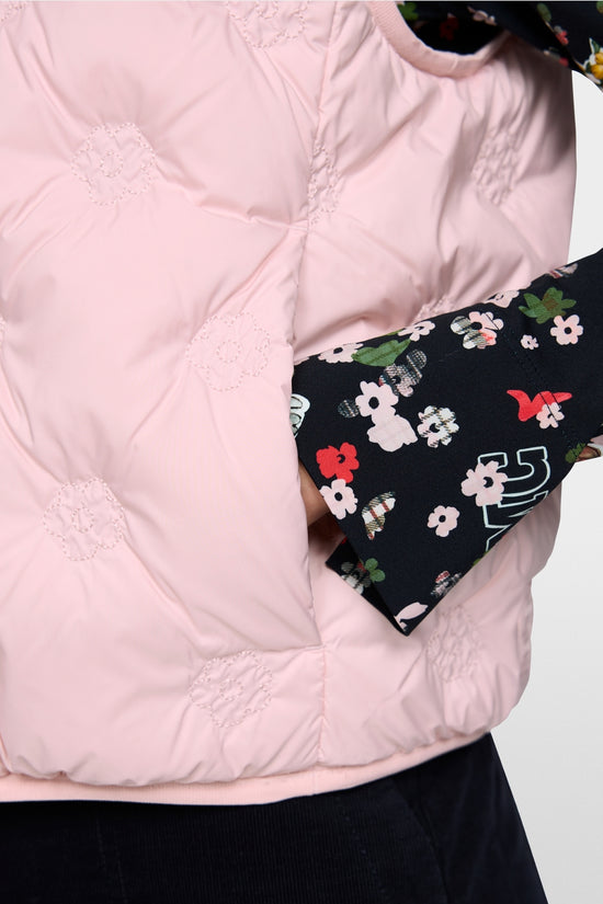 Marc Cain Sport Pink Reversible Teddy Gilet with Quilting