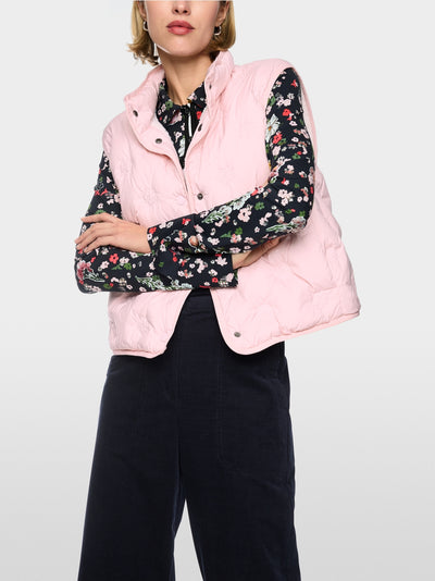 Marc Cain Sport Pink Reversible Teddy Gilet with Quilting BS37.03 W13