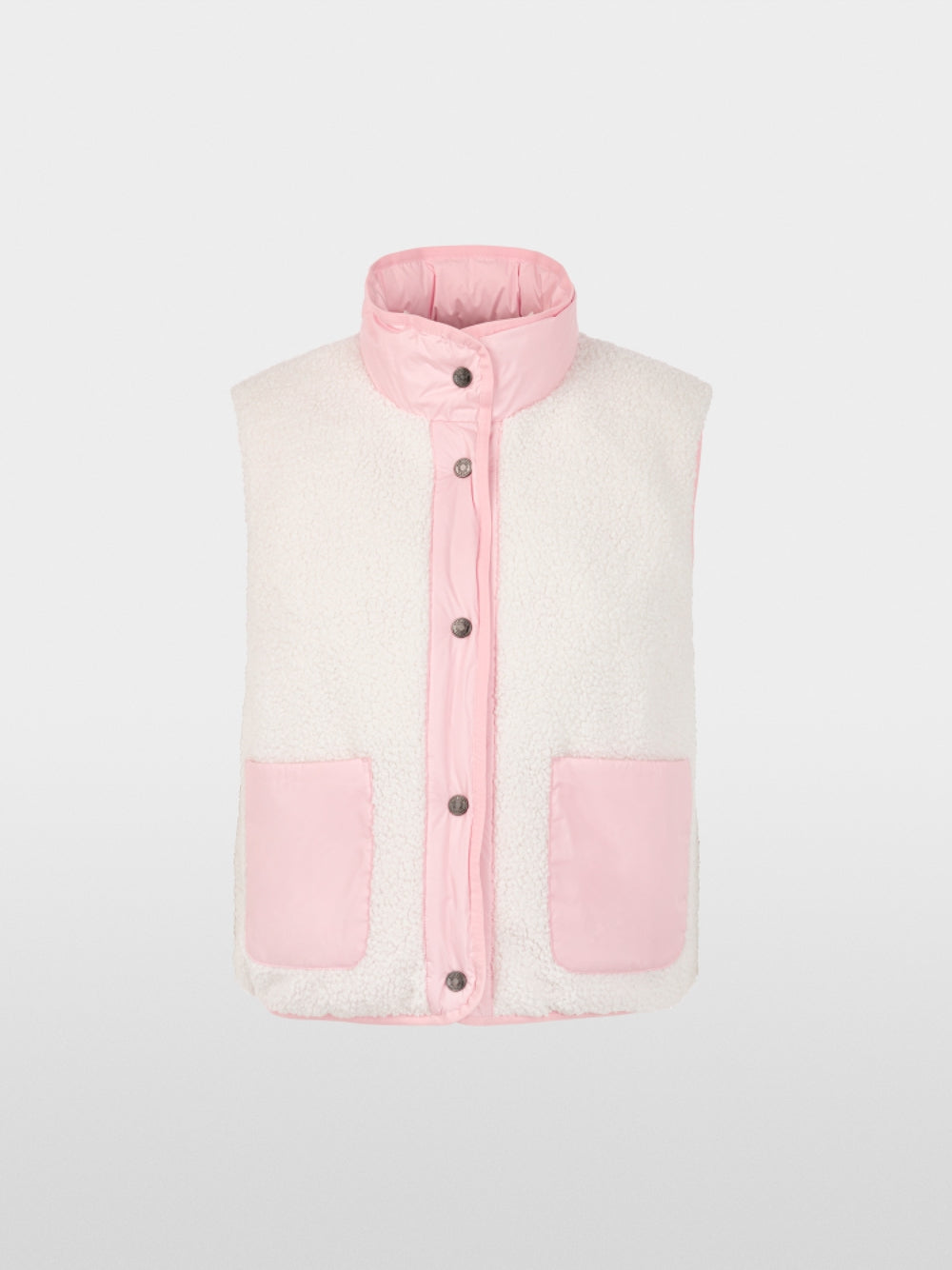 Marc Cain Sport Pink Reversible Teddy Gilet with Quilting