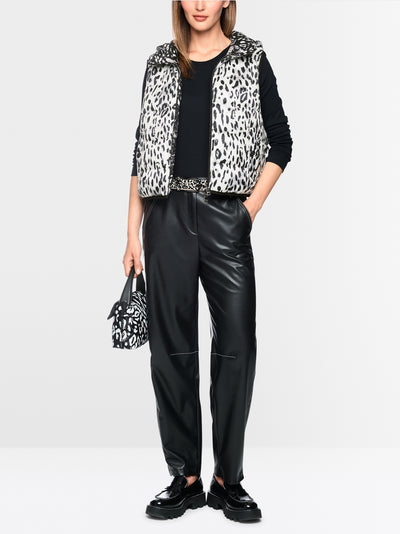 Marc Cain Sports White/Black Print Reversible Gilet BS37.05 W44