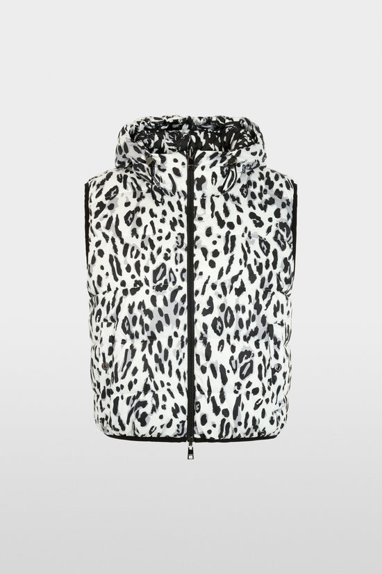 Marc Cain Sports White/Black Print Reversible Gilet
