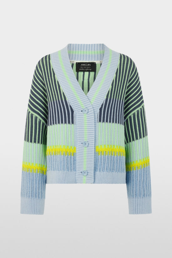 Marc Cain Sports Blue Oversized Stripe Cardigan