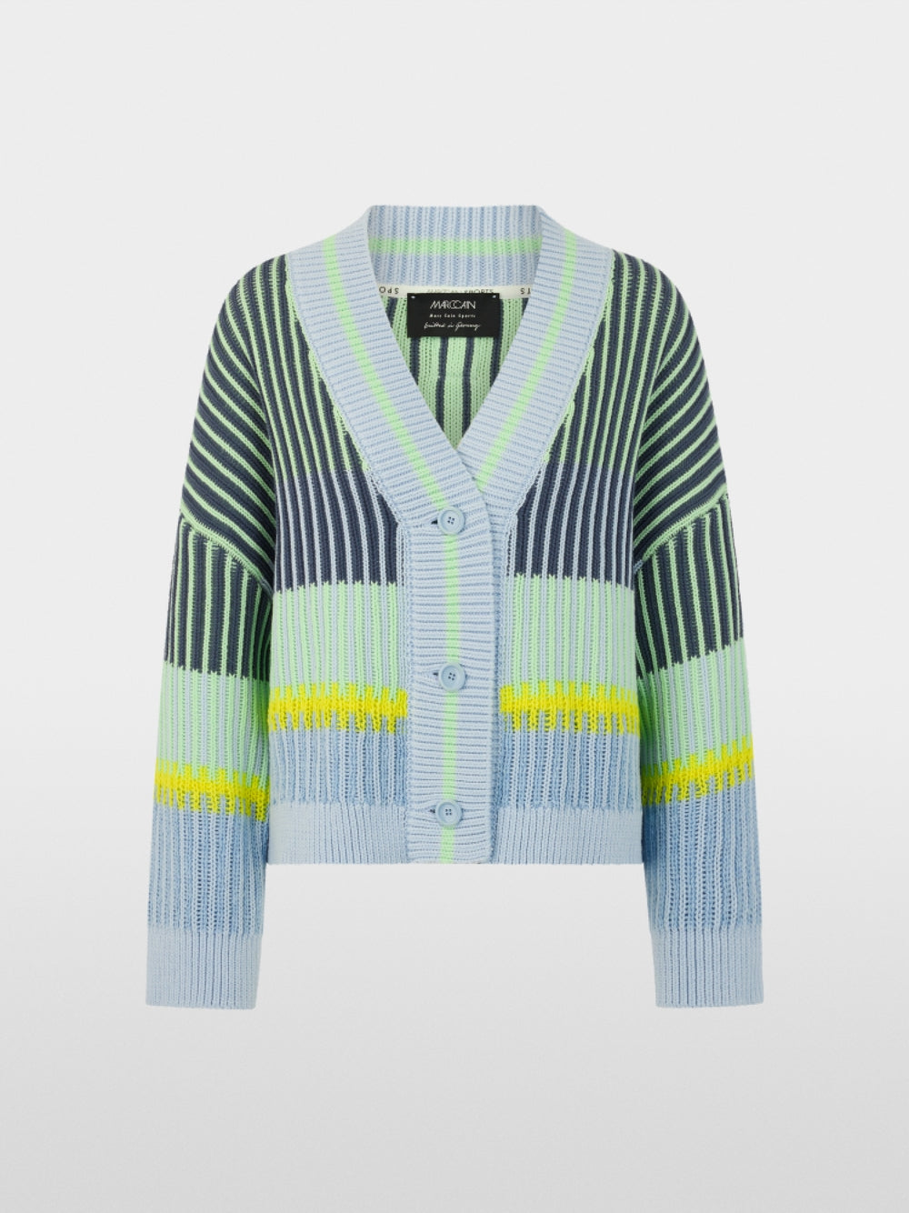 Marc Cain Sports Blue Oversized Stripe Cardigan