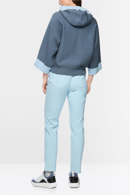 Marc Cain Sports Grey Oversized Zip Cardigan with Hood