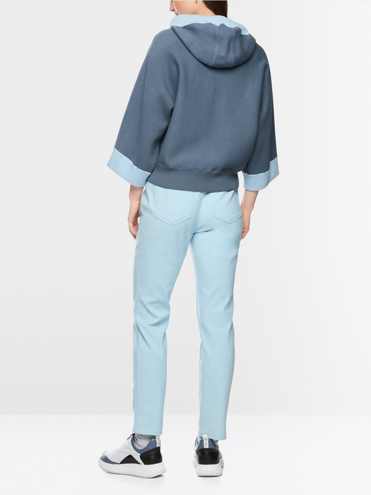 Marc Cain Sports Grey Oversized Zip Cardigan with Hood