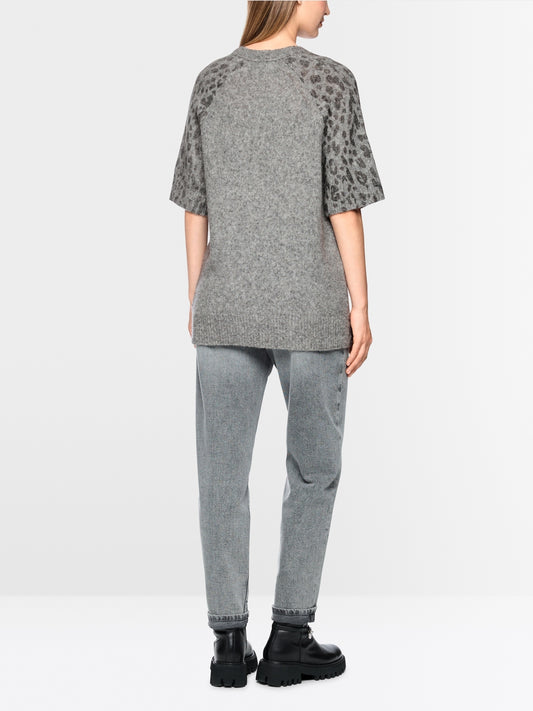 Marc Cain Sports Grey Animal Print Long Length Sweater