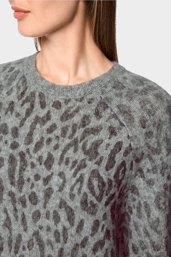 Marc Cain Sports Grey Animal Print Long Length Sweater