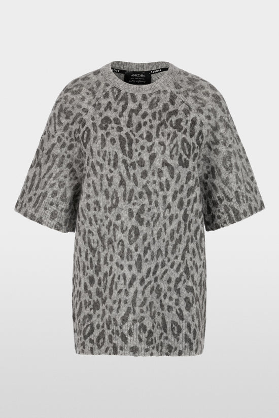 Marc Cain Sports Grey Animal Print Long Length Sweater