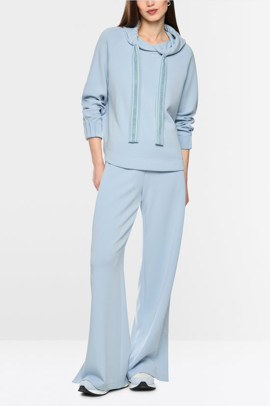 Marc Cain Sports Blue Relaxed Fit Sweatshirt with Hood BS44.05 J08