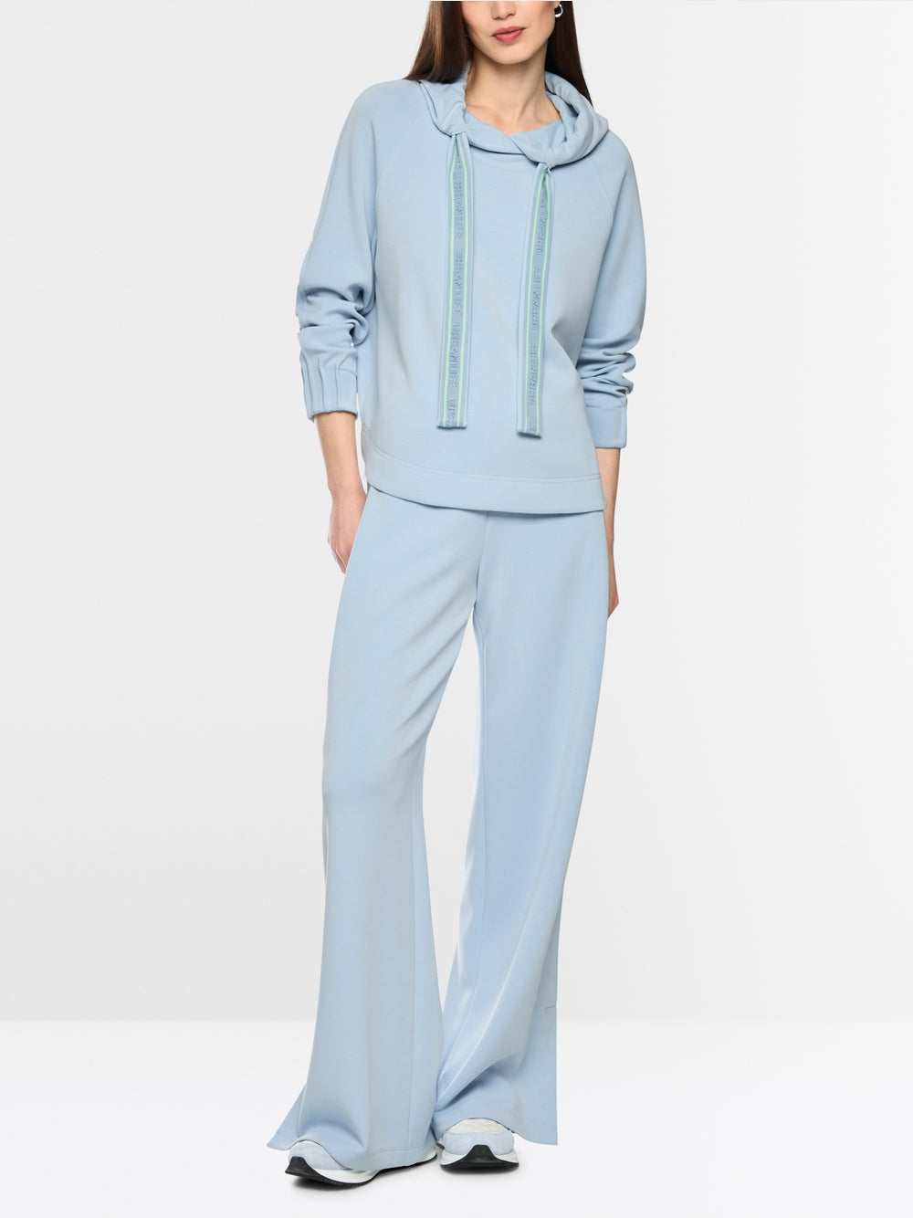 Marc Cain Sports Blue Relaxed Fit Sweatshirt with Hood BS44.05 J08