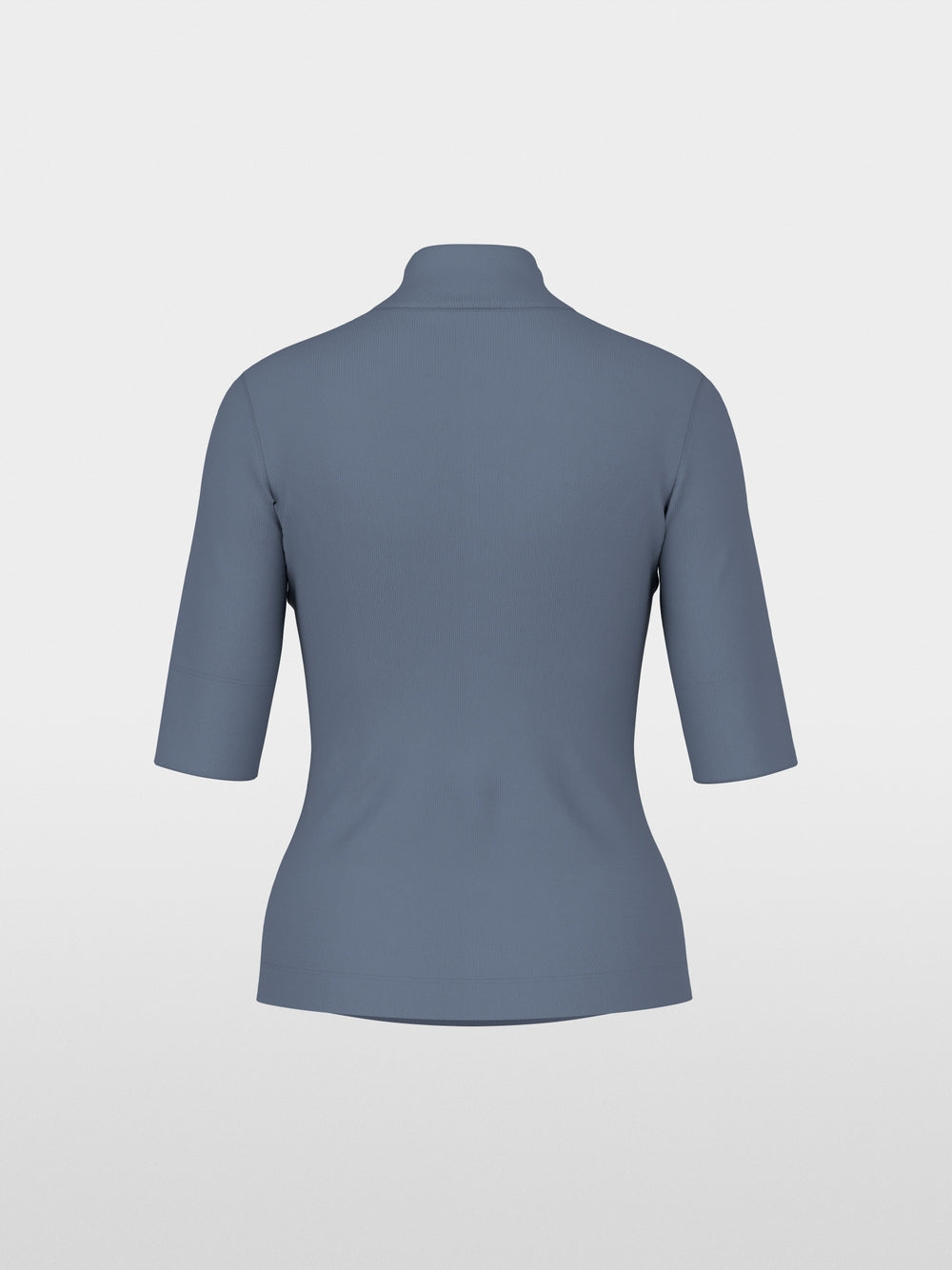 Marc Cain Grey Basic T-Shirt with Stand-Up Collar
