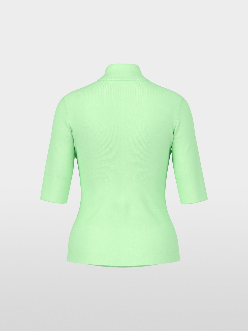 Marc Cain Green Basic T-Shirt with Stand-Up Collar