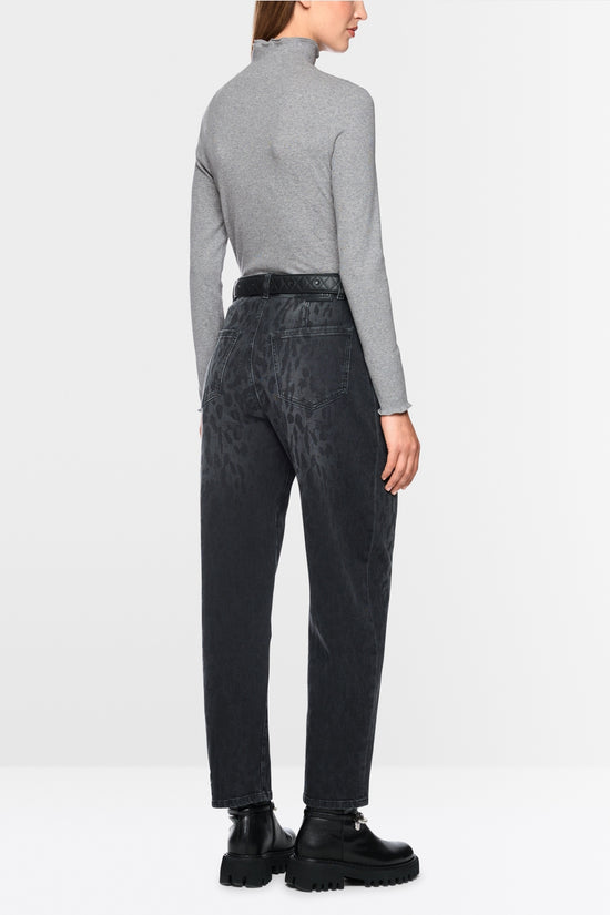 Marc Cain Sports Grey Long Sleeve Fitted Turtleneck Top