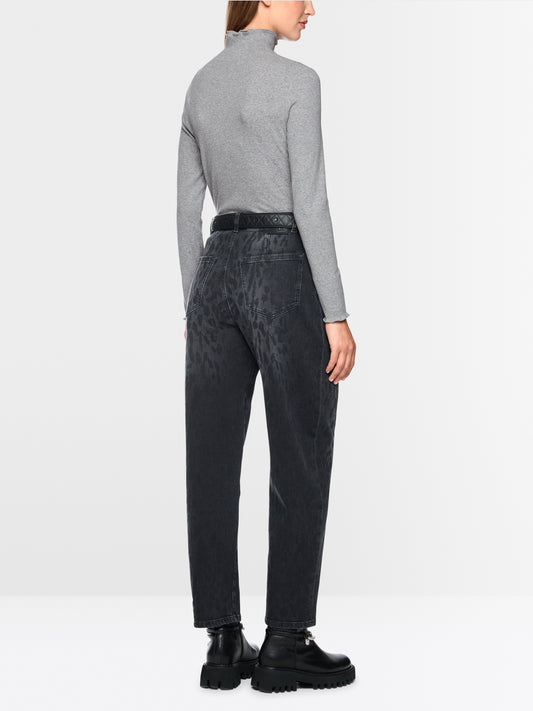 Marc Cain Sports Grey Long Sleeve Fitted Turtleneck Top