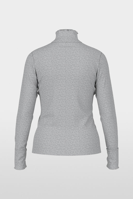 Marc Cain Sports Grey Long Sleeve Fitted Turtleneck Top