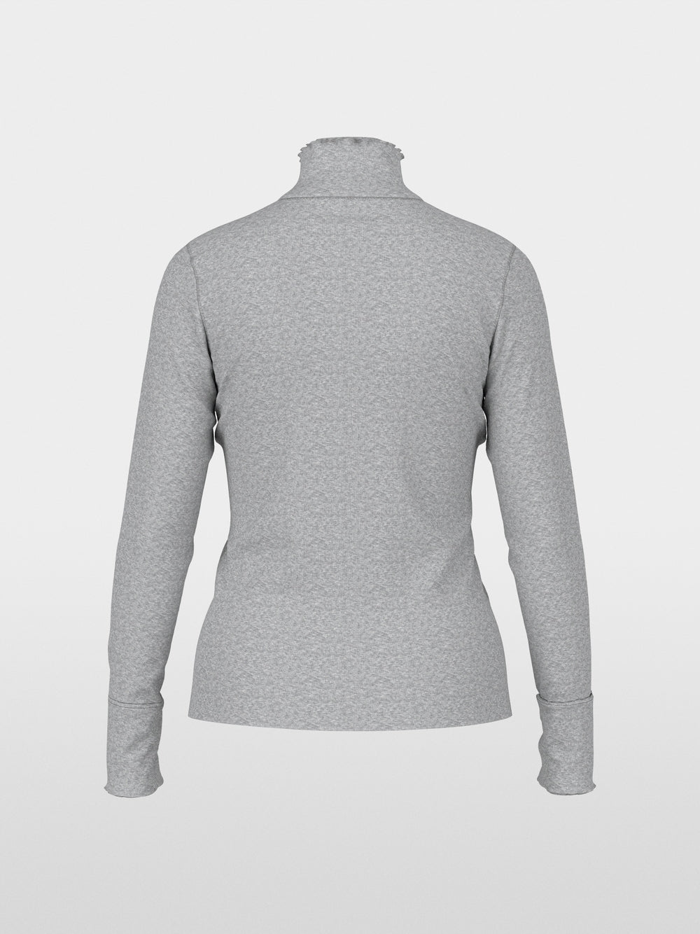 Marc Cain Sports Grey Long Sleeve Fitted Turtleneck Top