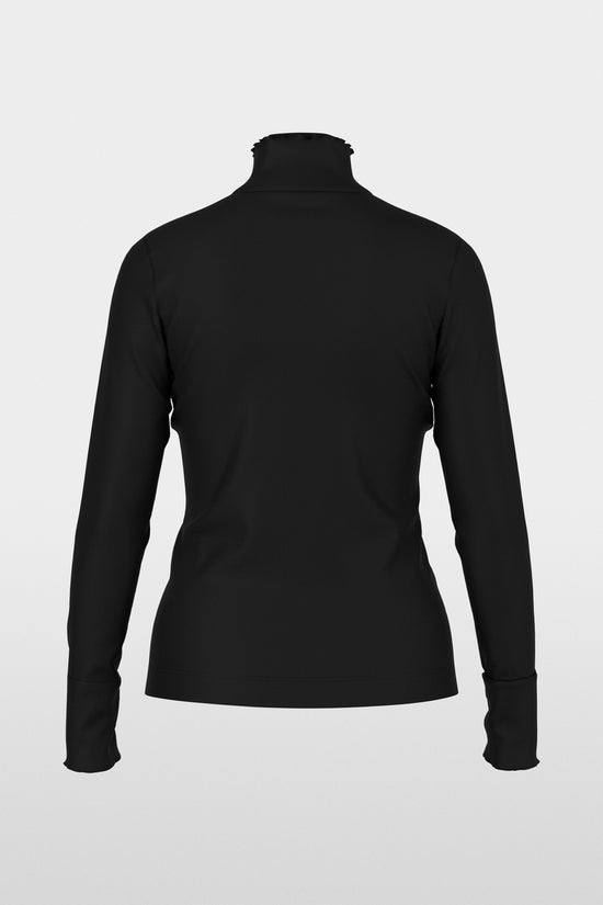 Marc Cain Sports Black Long Sleeve Fitted Turtleneck Top