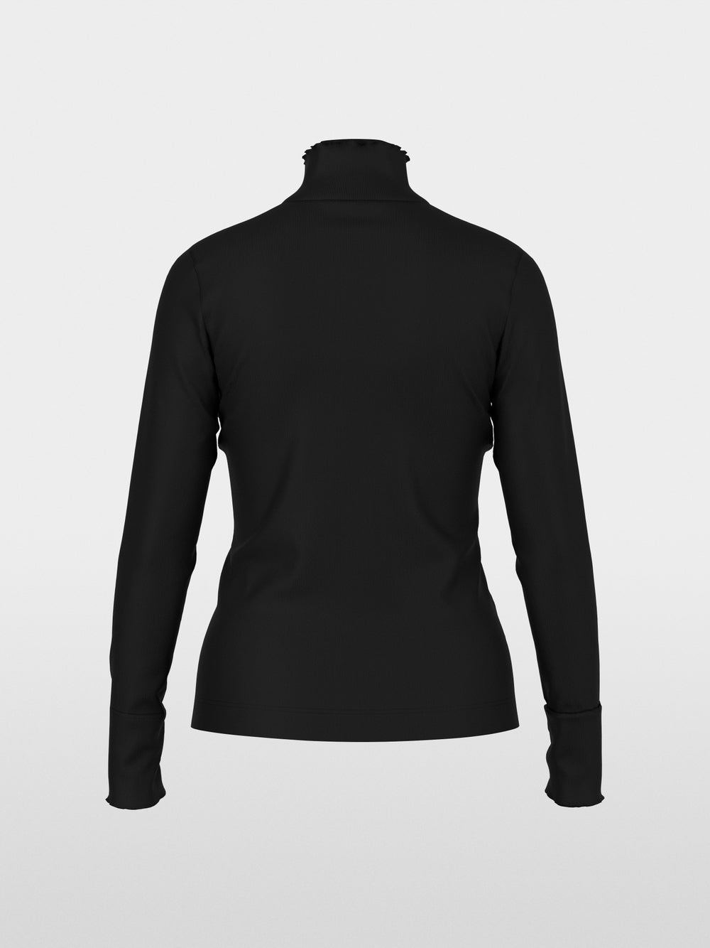 Marc Cain Sports Black Long Sleeve Fitted Turtleneck Top