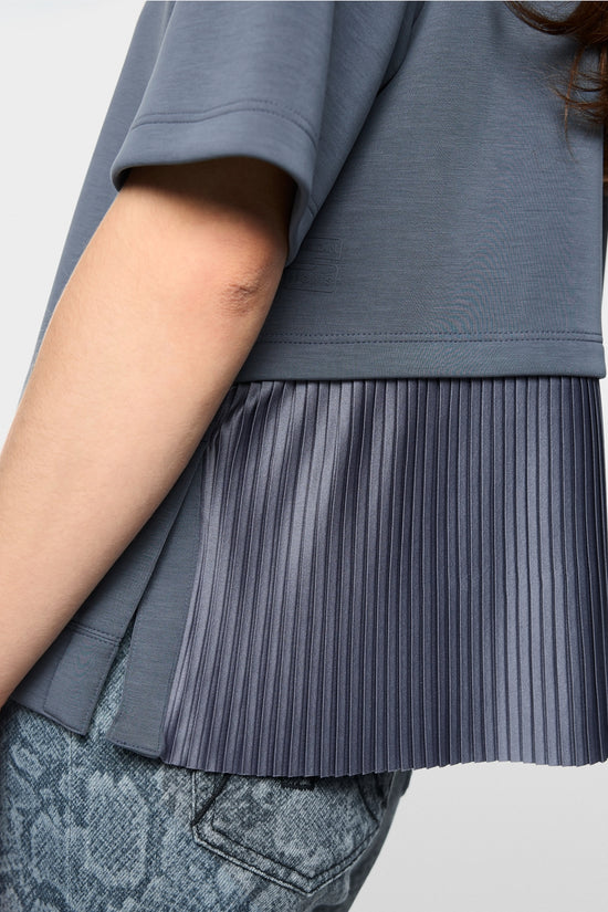 Marc Cain Sports Grey T-Shirt with Pleated Details