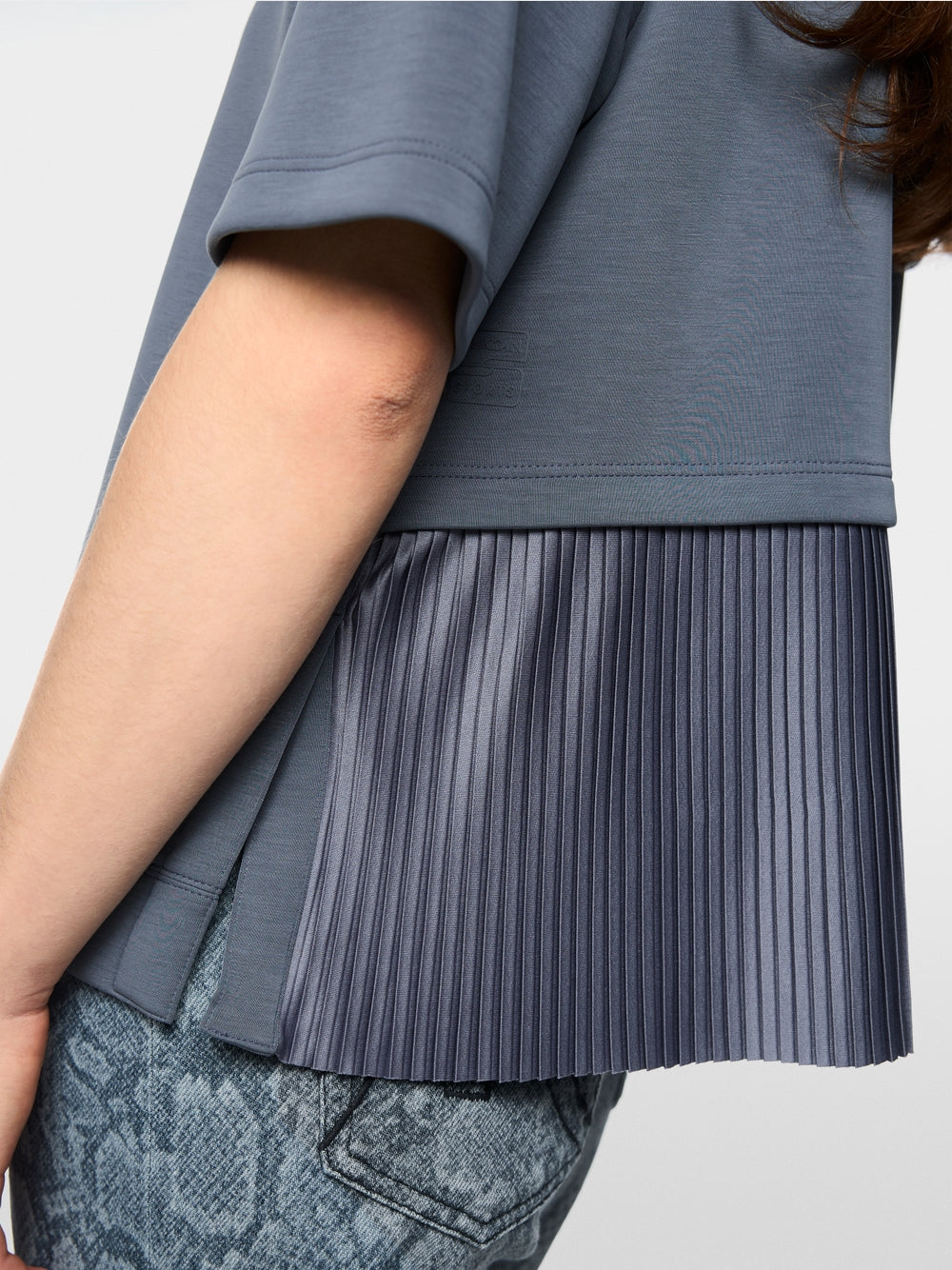 Marc Cain Sports Grey T-Shirt with Pleated Details