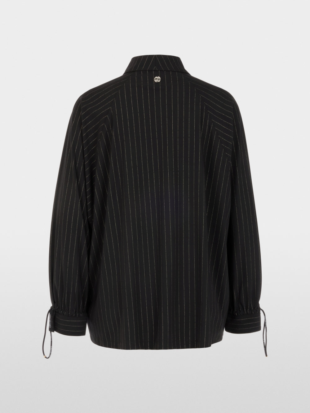 Marc Cain Sports Black Pinstripe Blouse with Batwing Sleeves