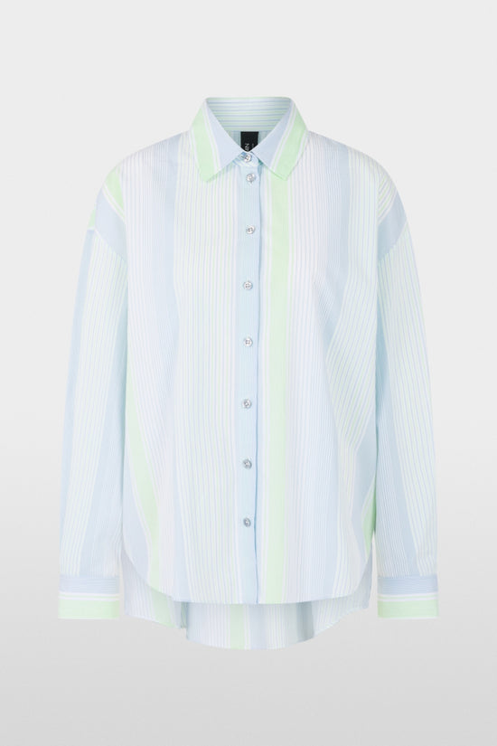Marc Cain Sports Blue Stripe Cotton Blouse Shirt