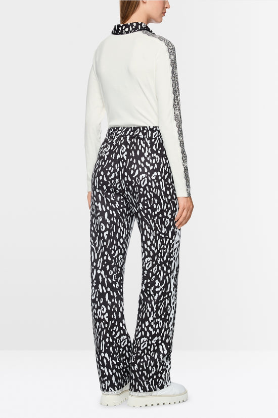 Marc Cain Sports Off-White Long-Sleeved Polo Shirt