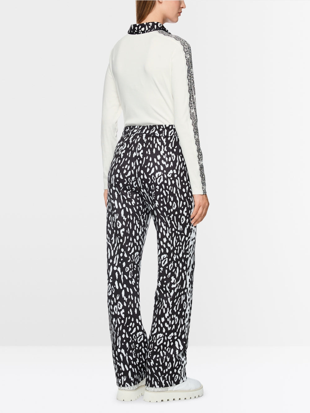 Marc Cain Sports Off-White Long-Sleeved Polo Shirt