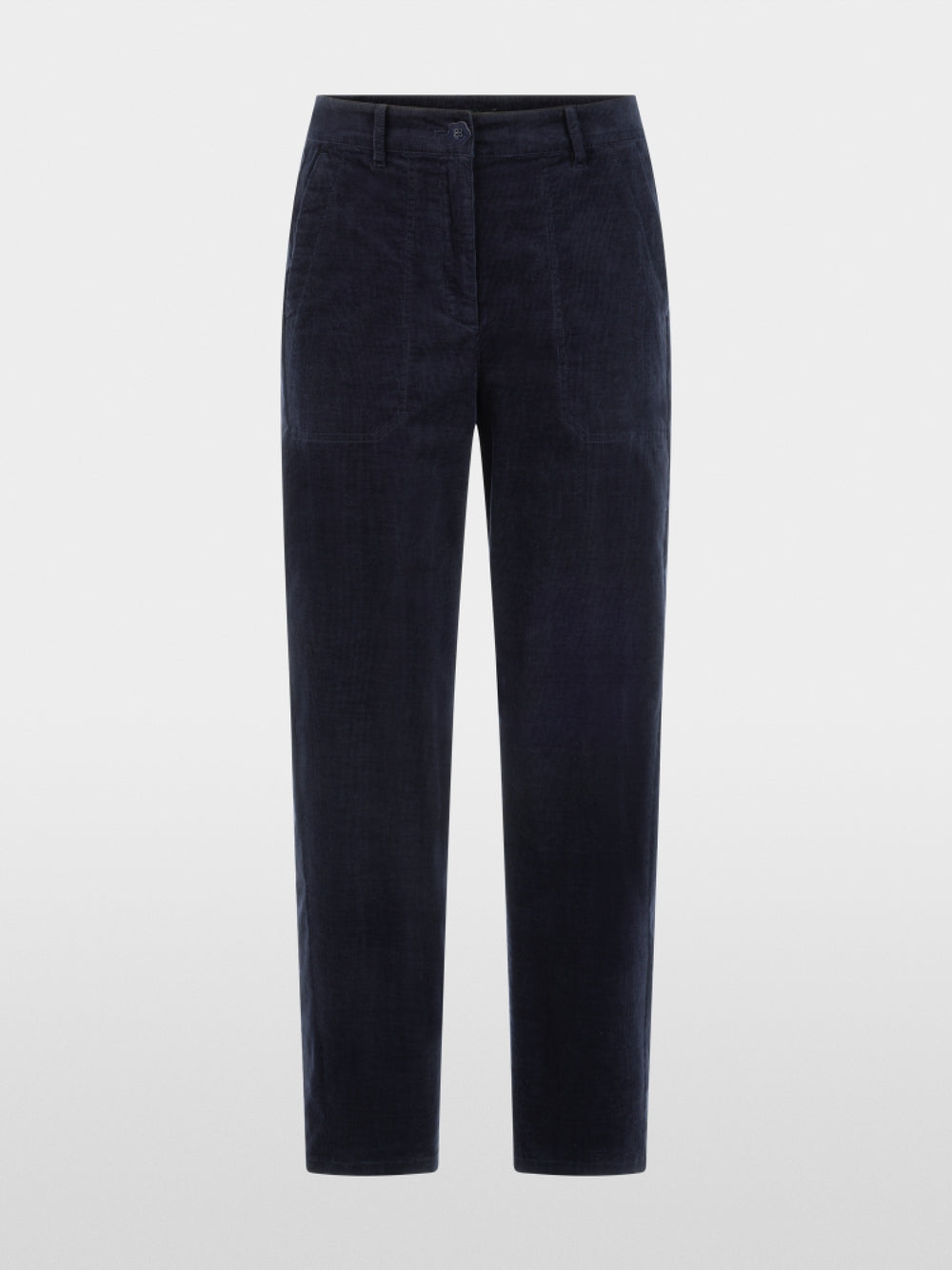 Marc Cain Navy RUMA O-Shape Relaxed Fit Cord Trousers