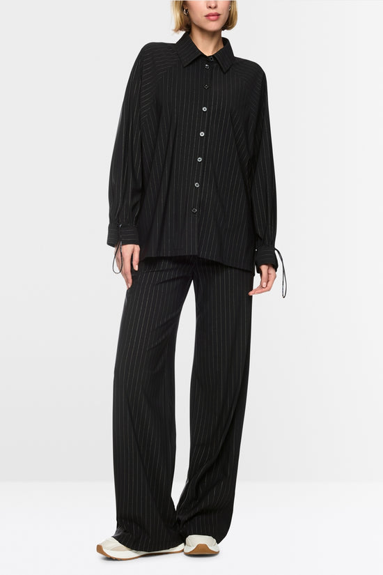 Marc Cain Sports Black WELKOM Pull-On Pinstripe Trousers