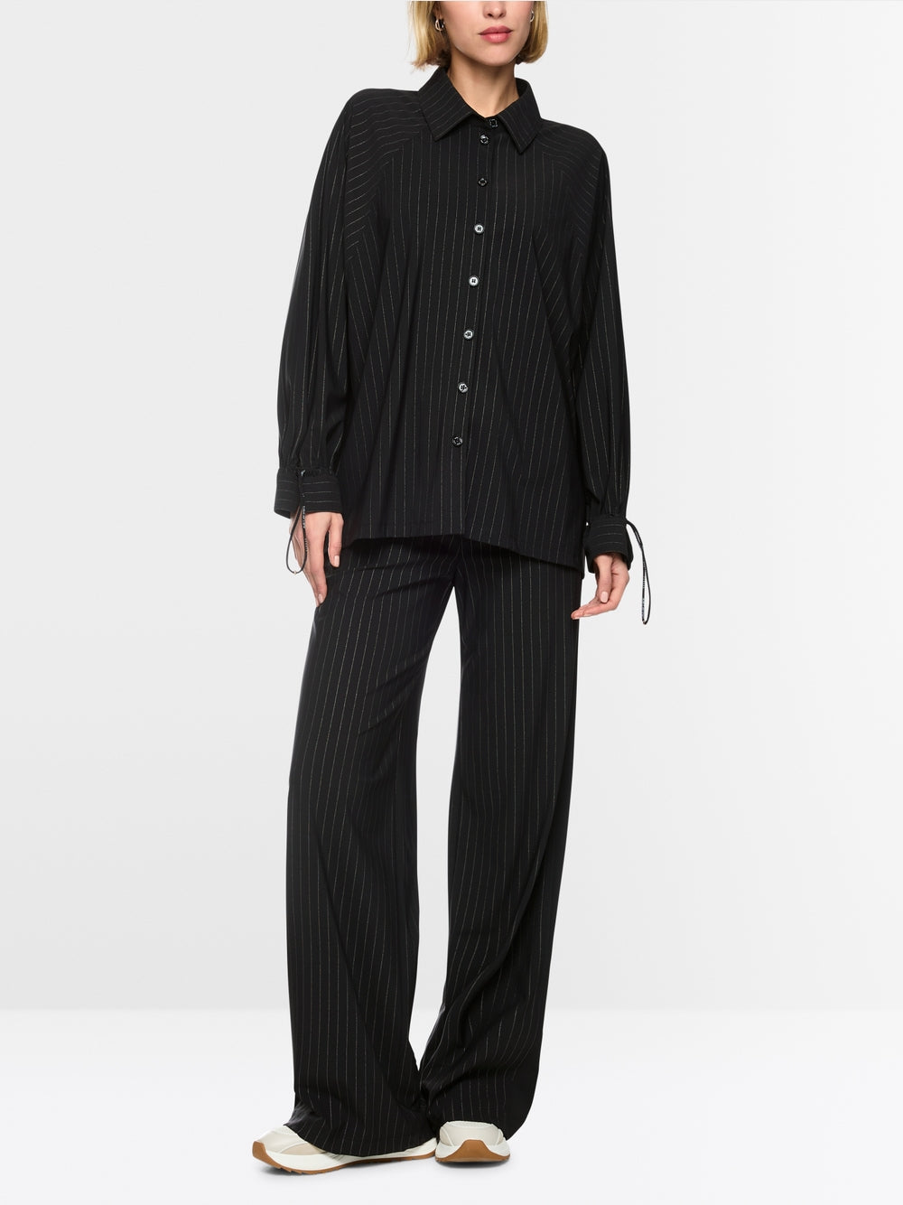 Marc Cain Sports Black WELKOM Pull-On Pinstripe Trousers