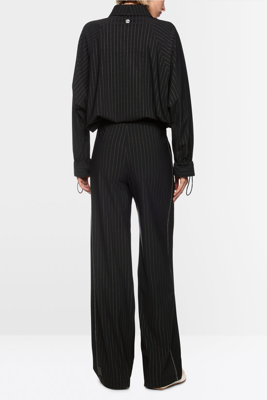 Marc Cain Sports Black WELKOM Pull-On Pinstripe Trousers