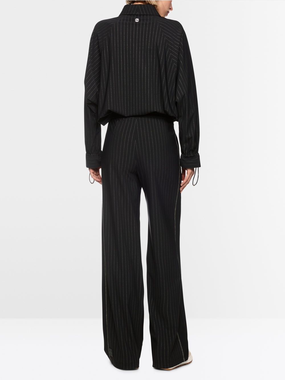 Marc Cain Sports Black WELKOM Pull-On Pinstripe Trousers