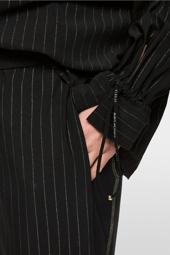 Marc Cain Sports Black WELKOM Pull-On Pinstripe Trousers