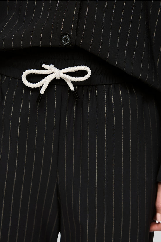 Marc Cain Sports Black WELKOM Pull-On Pinstripe Trousers